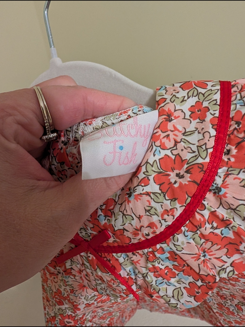 Stitchy Fish Floral Bubble 2T - Picture 4 of 6